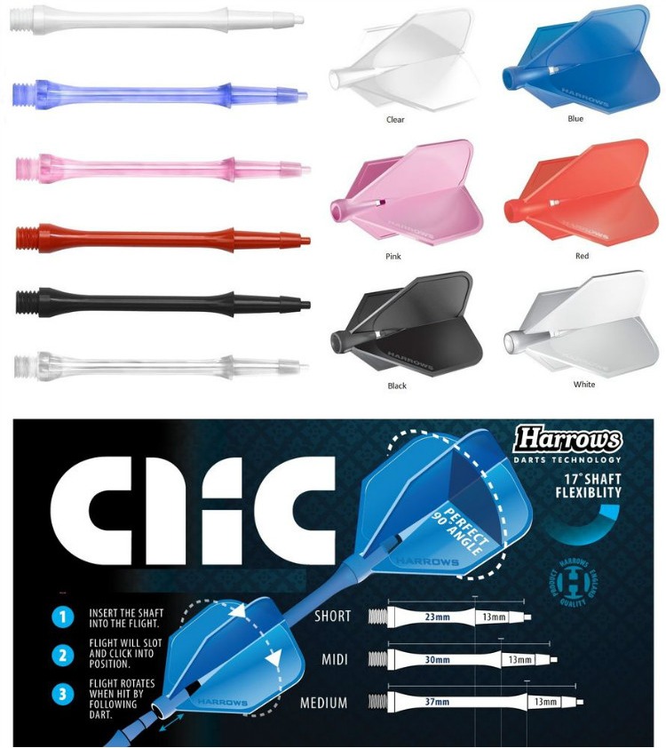 Anh Harrods Phi tiêu quay Cánh CLIC Thanh một mảnh Chính hãng bừa Phụ kiện phi tiêu - Darts / Table football / Giải trí trong nhà bộ phóng phi tiêu nam châm