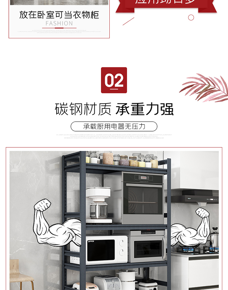家用客厅卧室玩具收纳架阳台杂物储物架厨房落地多层带围栏置物架