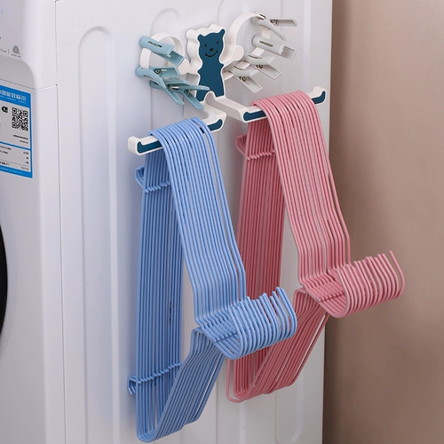 Стеша для хранения вешалки Балконы Сортировка полки, удары, высушивание полки одежды, настенный артефакт -крюк с зажимами на стене