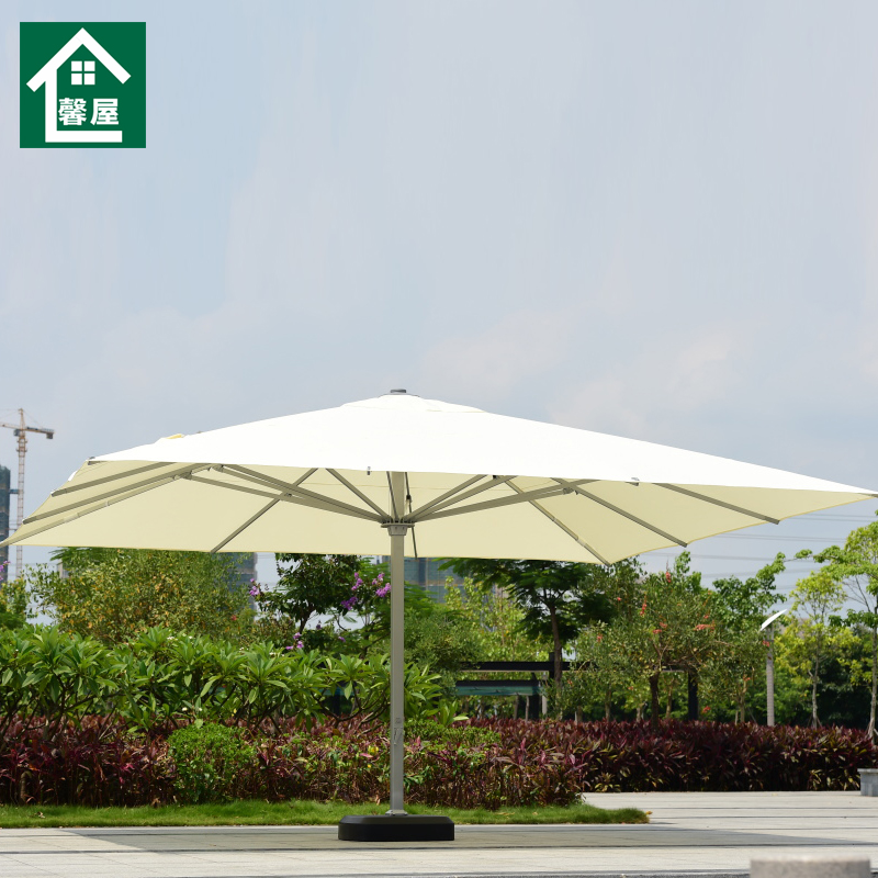 The outdoor umbrella parasol large 5 m 6m super large quadripartite outdoor water tank square emperor umbrella Roma umbrella