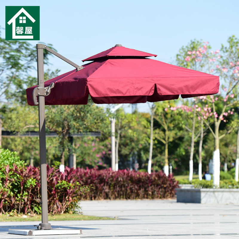 Outdoor beach umbrella Courtyard Umbrella Casual Large Outdoor Beach Umbrella Quadrilateral Oversize Sunscreen Square Rome Umbrella