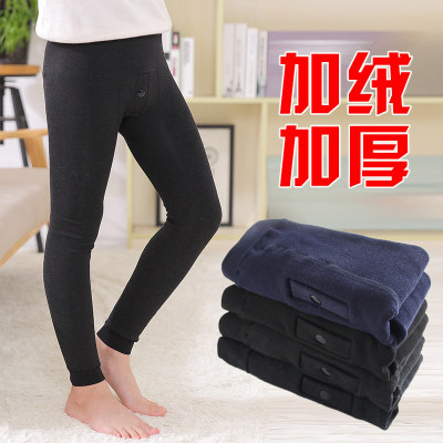 Boy warm pants thickened with velvety pants to wear in children's spring and autumn season winter boy cotton pants baby autumn pants beat the bottom thin section-Taobao