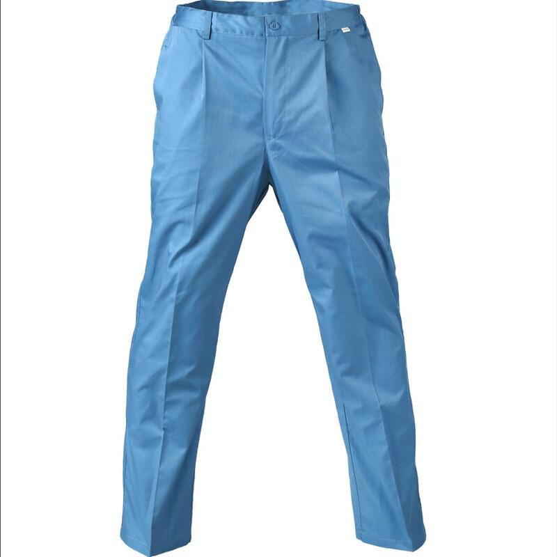 Summer Clothing Light Blue Blue-Gray Grid Anti-Static Certified Lower Garment Pants for Oil and Gas, Petrochemical, Electronics, Machinery, and Refining Plants
