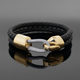 VIXTORM genuine bracelet TriceOn pure copper plated gun gray first layer cowhide braided leather rope couple model