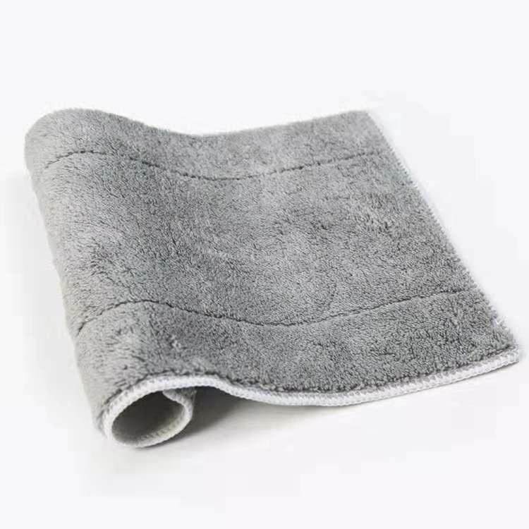 Clip-solid flat mop woolen cloth flat drag fit cloth thickened to replace cloth with dry and wet steel clip cloth