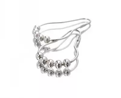 Quality smooth shower curtain adhesive hook metal five-bead ball bath curtain hoist adhesive hook export quality