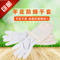 Sheepskin gloves raising bees tools anti-bee gloves bee caps anti-bee clothes bees cleaning work anti-Sting gloves