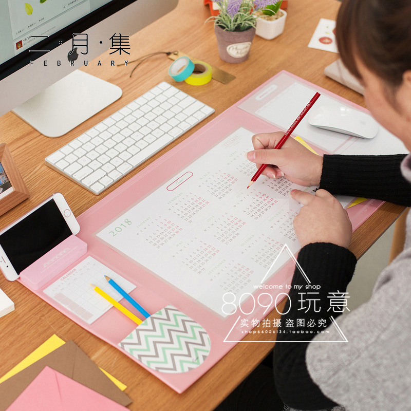 Usd 20 76 2018 Korean Stationery Rat Mat Calendar Desktop 2018 Korean Stationery Rat Mat Calendar Desktop Oversized Thick Office Desk Cute Home