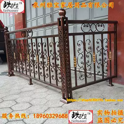 European-style iron guardrail stair handrail attic split layer simple railing outdoor fence bay window Nordic partition column
