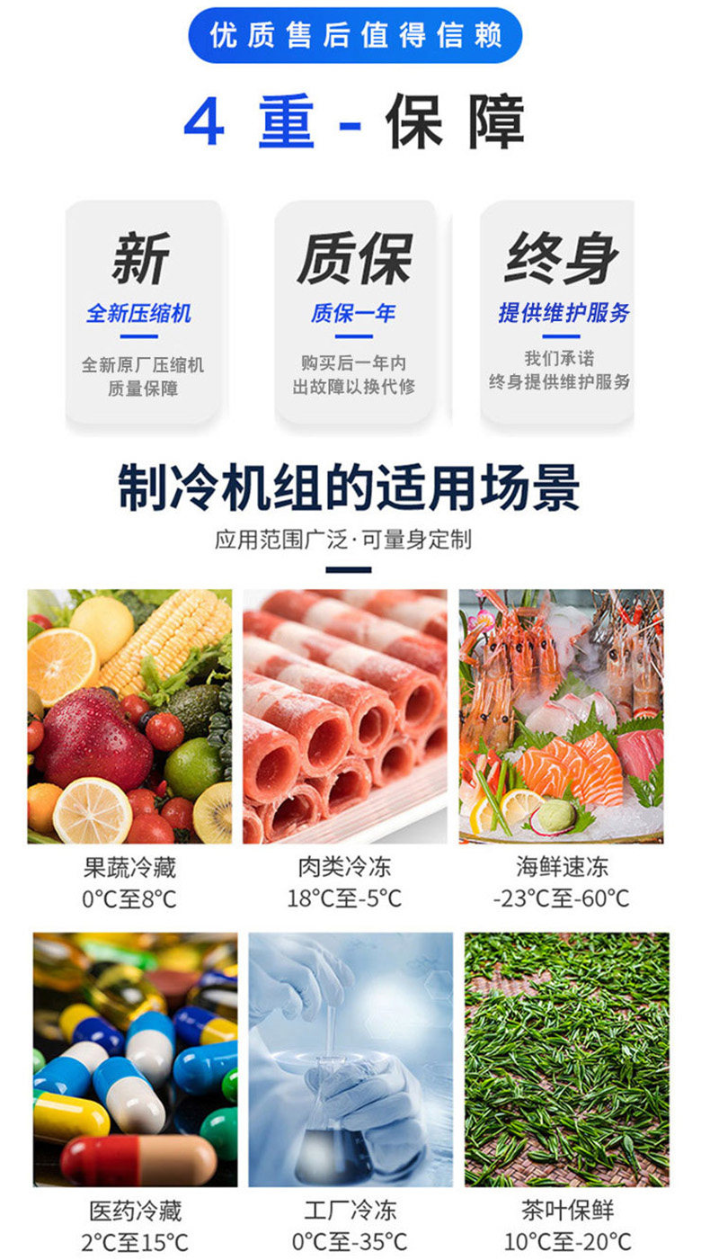 冷库全套设备博德泽制冷冷库制冷机组半封闭中低温冷库专用制冷设备(pic2)