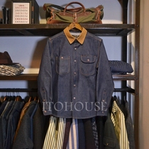 ITOHOUSE 13oz red ear three pin corduroy collar work shirt