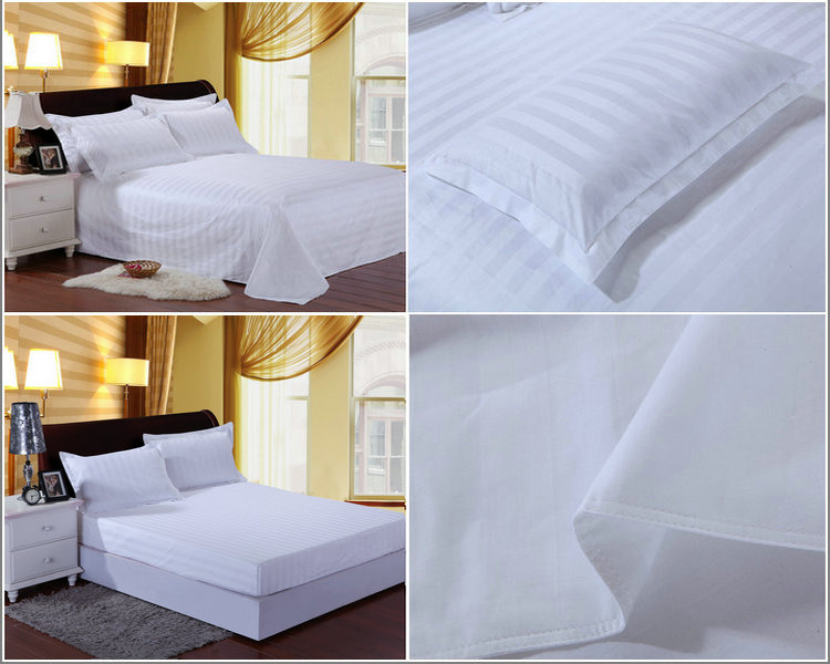 Bông bốn mảnh trắng ba mảnh quilt cover sheets giường 笠 kit bông vải khách sạn bộ đồ giường khách sạn