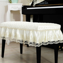 Piano stool cover Stool cushion seat cover Simple modern fabric plus cotton double piano stool cover Dressing stool cover cushion single person