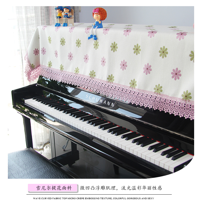 Piano cover mới nửa bìa khăn quấn đàn piano điện bụi cây đàn piano cover bảo vệ vải thêu hoa Mỹ tân cổ điển - Bảo vệ bụi tấm phủ máy giặt
