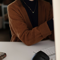 Produced by Two - Story 571 ) The Wind Is the Rains Swing ) Wool Button Sweater Cardigan