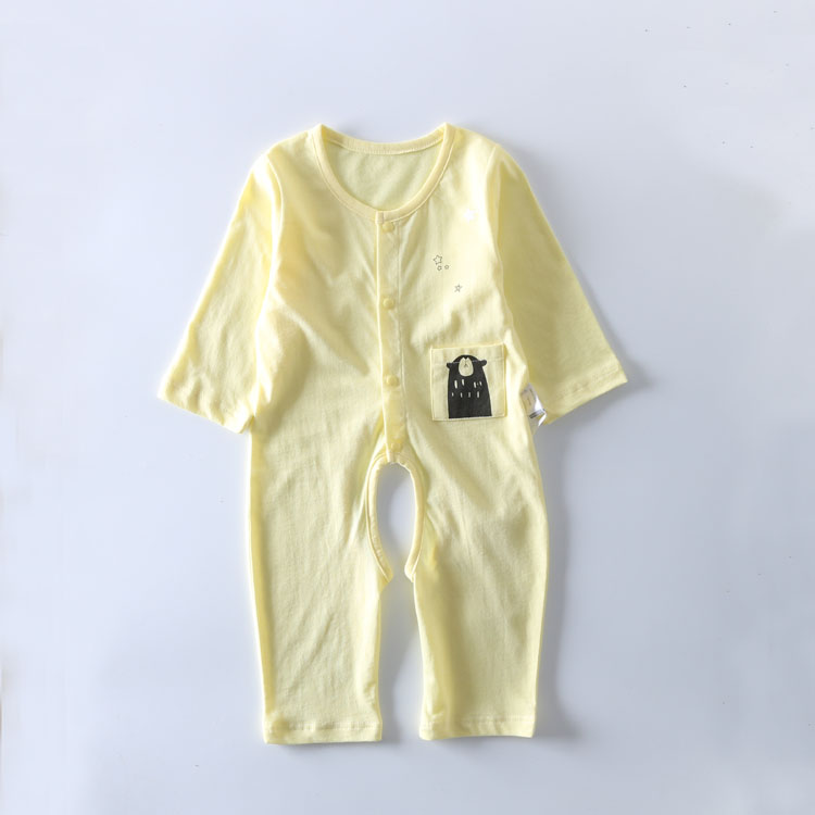 Thân thiện với trái tim Babe nam giới và phụ nữ bé bông siêu mỏng mở tập jumpsuit trẻ sơ sinh dài tay mở tập tin haber 59-80 mét