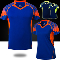 Quick-drying badminton suit short sleeve mens and womens suit childrens T-shirt table tennis sports jacket match suit printing
