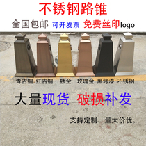 Stainless steel road cone roadblock do not park mobile column ice cream bucket hotel property Community parking space reflective cone