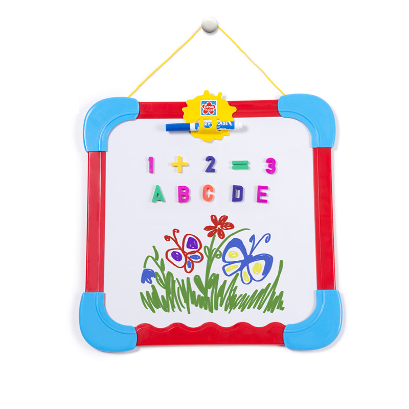 High-thinking drawing board dual-purpose creative wall-mounted black and white board letter stickers infant children's painting pen can be wiped with water