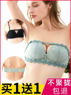 Strapless underwear summer small breasts female wrap chest gathering non-slip big breasts beautiful back word shoulder backless invisible bra