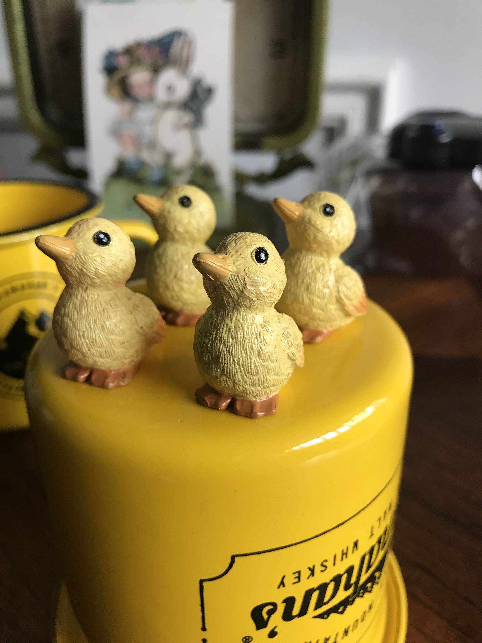 Export to Japan Vintage Retro Cute Duck Desktop Plastic Model for Ducks