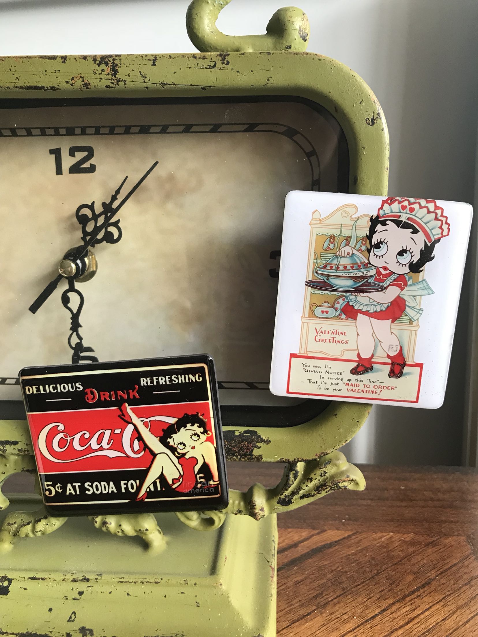 Export Japan Order Retro Antique Doll Betty Boop Betty Retro Super Large Magnetic Fridge Magnet