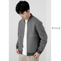 Woolen jacket mens autumn and winter 2022 new loose trend casual baseball collar thickened winter woolen jacket