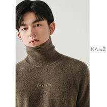 Mens turtleneck sweater 2021 winter new loose trend comfortable inner warm Australian cardigan top trend