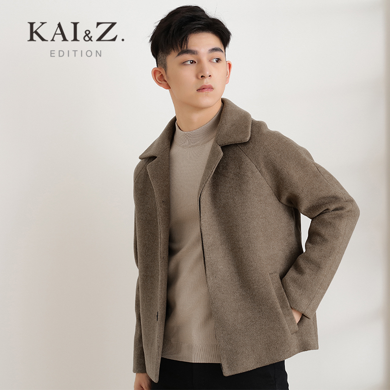 Men's gross fur coats short autumn and winter 2021 new loose tide jacket thickened casual autumn clothes Zi Coats