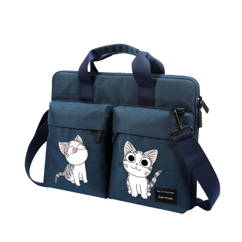 Laptop bag portable briefcase diagonal large capacity shoulder bag canvas Lenovo Dell Asus 15 6 women