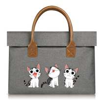 Cute cat portable laptop bag 16 inch 15 6 er 13 3 inch 14 inch printed waterproof briefcase