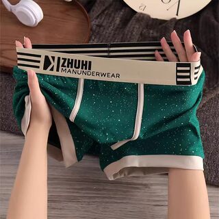 Starry Sky Men's Underwear Pure Cotton New Popular Printed Boxer Briefs Trendy Breathable Comfortable Shorts