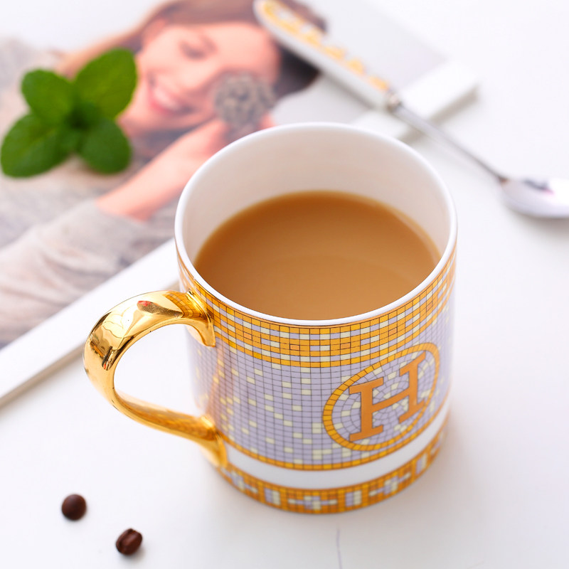 British high-end bone porcelain mug luxury export European coffee cup afternoon tea cup ceramic cup