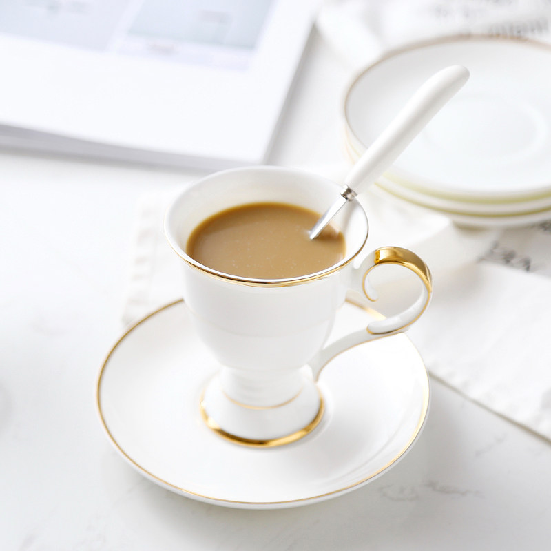 British bone china coffee cup coffee set European high-end afternoon tea tea set creative ceramic home black tea cup