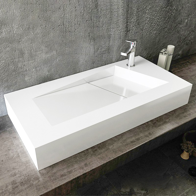 Nordic Artificial Quartz Stone Washbasin Makeup Room Washbasin Modern Designer square art pelvic floor basin