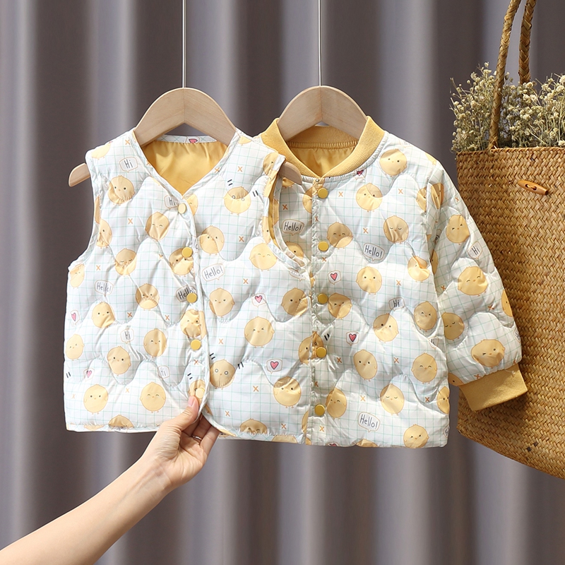 Boys' down jacket inner bladder children's 2020 new light and thin baby vest for children to keep warm with 90 white duck down