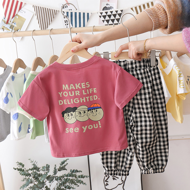 Children's clothing boy summer suit 2020 new children's foreign style children's clothes summer short-sleeved handsome net red baby