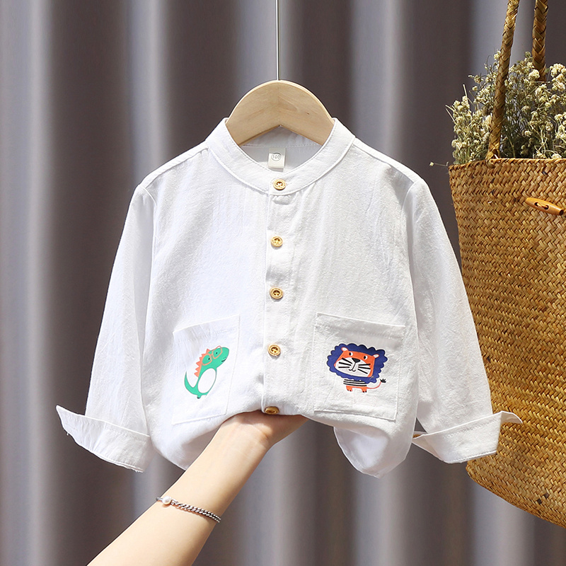 Boys 2020 new shirts autumn children's long-sleeved shirts soft children's baby autumn handsome shirts