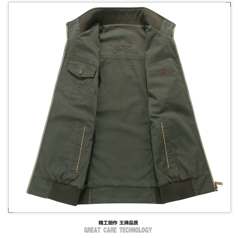 Cotton mùa hè vest nam mùa xuân và mùa thu nhiều túi chụp ảnh vest vai câu cá vest thể thao ngoài trời phần mỏng - Áo vest cotton áo 3 lỗ tập gym