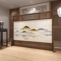 Modern screen partition living room study office Hotel Chinese solid wood porch mobile feng shui shield hollow seat screen