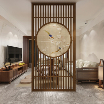 Screen partition living room solid wood bedroom simple dining room Chinese modern porch simple entrance hollow seat screen customization