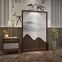 Solid Wood New Chinese style screen partition living room study modern Hollow Mobile entry home porch decorative seat screen