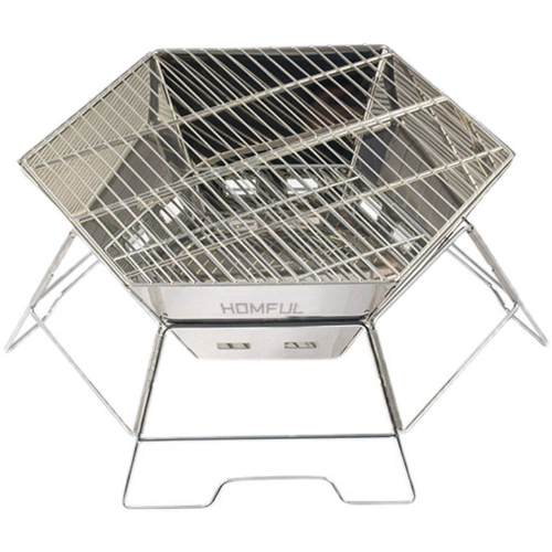 Дома HAOFENG Outdoor Camp Nearlansale Stele Barbecue Marbecue Pursage Hexagon Складная башня складывающаяся переносная коры
