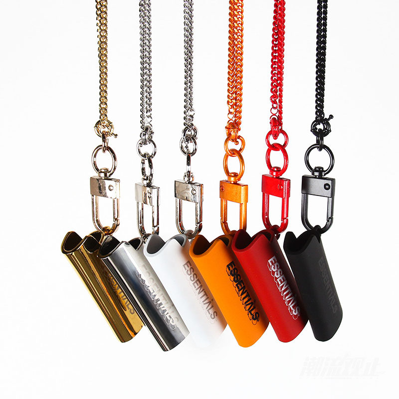 (Special Clearance) BS Essentials Multicolor Hip Hop Lighter Case Keychain Necklace Charm Accessories