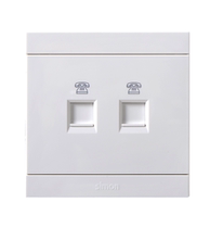 Simon two-position telephone socket white (S2700-5224)