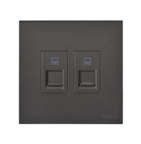 Simon two-bit information socket fluorescent gray (S2661-5228)