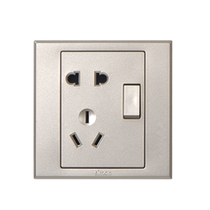 Simon two-pole plus two-pole grounded socket plus dual control switch champagne (S3044-1085)