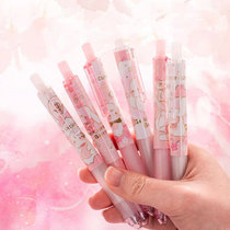 A wood forest student press cartoon neutral water pen 0 5 black ST tip smooth writing with sheath cartoon Little Rabbit pen