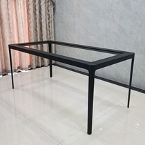 Italian rock plate dining table feet Small apartment table legs Solid aluminum alloy feet rounded marble dining table feet bracket customization