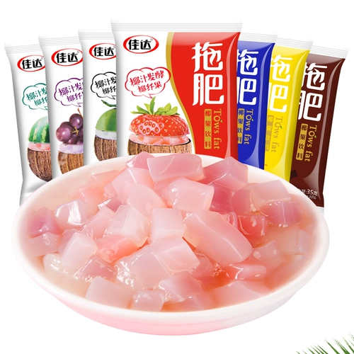 Jiada Dragging Coconut Figs 35G*60 Pack 8090 Ностальгический классический скусный фрукты Желевой пудинг летний кокосовый фрукт